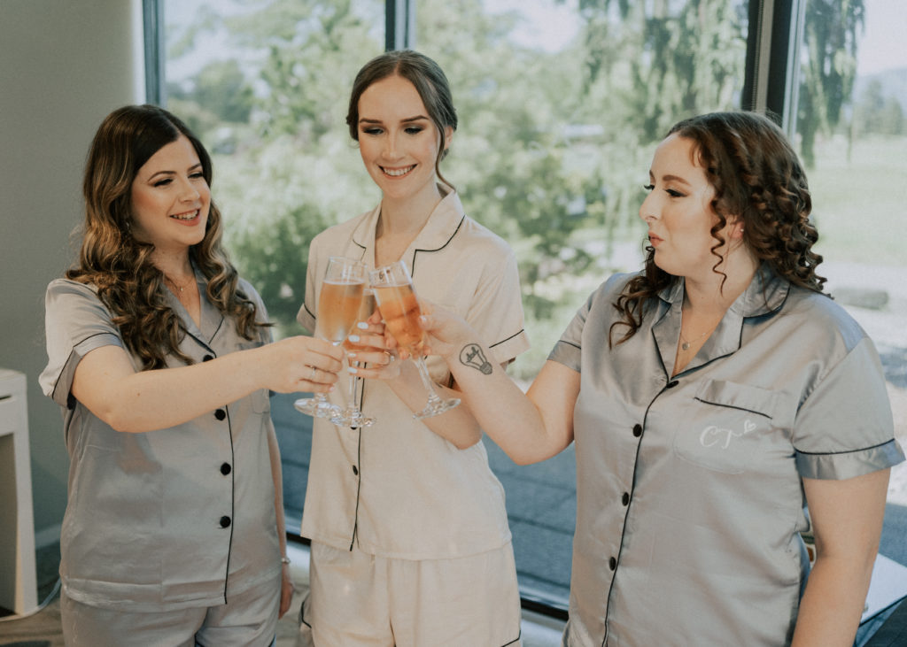 A Meadow Gardens Wedding with the bride and bridesmaids